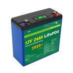 Saulės giluminis ciklas 24v 48v 24ah Lifepo4 akumuliatorių paketas UPS 12v 24ah akumuliatorius