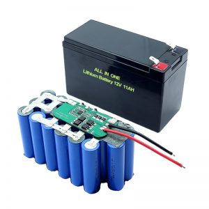 „ALL IN ONE“ 18650 3S5P 12 voltų ličio baterija 11Ah įkraunama ličio baterija